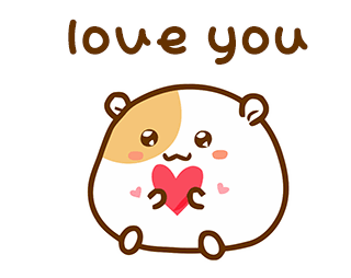 LINE Creators' Stickers Hamster bean (En) Example with GIF Animation