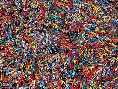 one square mile of hope 1902 kayaks and canoes aerial from above inlet new york guiness world record