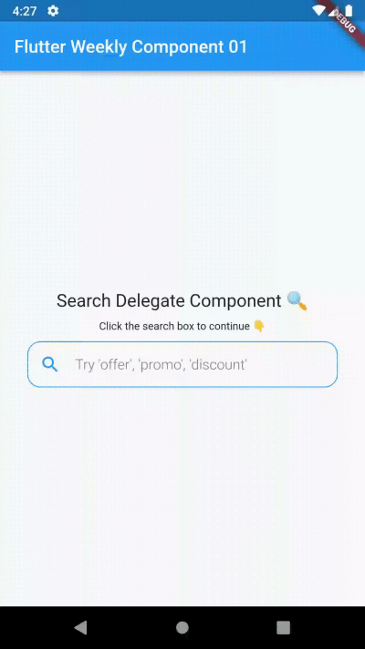 search delegate component