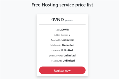 Hosting miễn phí Free hosting Free host cPanel tại Việt Nam 123HOST (1)