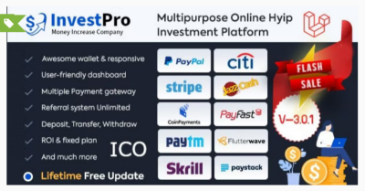 InvestPro  HYIP & ICO Online Investment Wallet & Banking Platform