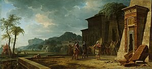 300px Valenciennes, Pierre Henri de Alexander at the Tomb of Cyrus the Great 1796